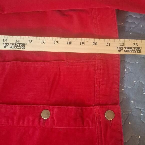 Metrostyle Vibrant Red Corduroy Jacket size 10 tall - Picture 6 of 6